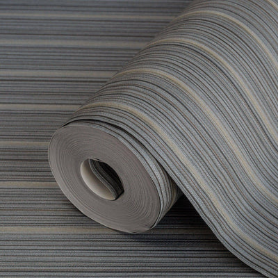 Gray Thin Striped 3D Embossed Wallpaper, Stylish Fabric Like Patterns Wallcovering - Adawall -Houston Wallpaper Store - Walcoverings, Curtains & Wall Panels