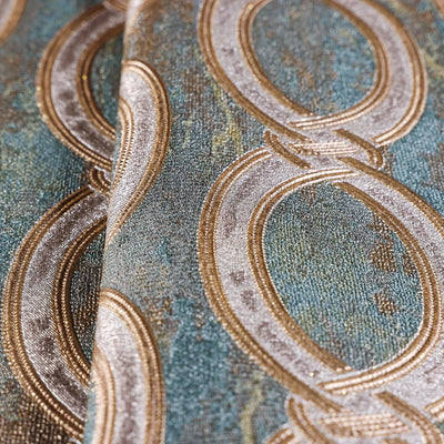 Green Geometric Chain Pattern Wallpaper, Deep Embossed Stylish Sparkling Luxury Design - Adawall -Houston Wallpaper Store - Walcoverings, Curtains & Wall Panels