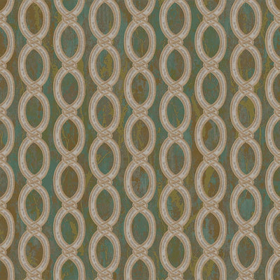 Green Geometric Chain Pattern Wallpaper, Deep Embossed Stylish Sparkling Luxury Design - Adawall -Houston Wallpaper Store - Walcoverings, Curtains & Wall Panels