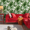 Green Palm Trees Embossed Wallpaper, Rich Textured Wallcovering, Large 114 sq ft Roll, Washable, Sturdy, Plants Leaves, Green Wall Decor - Adawall -Houston Wallpaper Store - Walcoverings, Curtains & Wall Panels