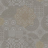 Grey ,Bronze Damask Quilted 3D Embossed wallpaper, Flocked Rich Textured Velvet Feel Luxury Wallcovering - Walloro High End Wallcoverings & More