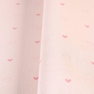 Hearts Girls' Room Textured Wallpaper, Light Pink , Girls Bedroom Wallpaper, Nursery Wallpaper, 114 sq ft, Kids Bathroom Wallpaper, Washable - Adawall -Houston Wallpaper Store - Walcoverings, Curtains & Wall Panels