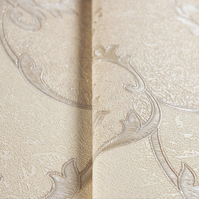 Italian Damask Embossed Wallpaper, Sparkling Neutral Colors Luxury Wallcovering - Adawall -Houston Wallpaper Store - Walcoverings, Curtains & Wall Panels
