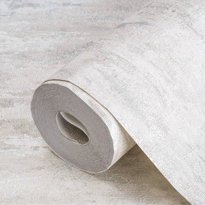 ivory Distressed Metallic Embossed Wallpaper, Shiny Rustic Industrial Modern Wallcovering - Adawall -Houston Wallpaper Store - Walcoverings, Curtains & Wall Panels
