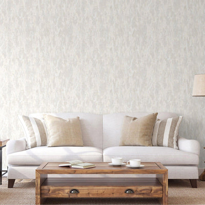 ivory Distressed Metallic Embossed Wallpaper, Shiny Rustic Industrial Modern Wallcovering - Adawall -Houston Wallpaper Store - Walcoverings, Curtains & Wall Panels