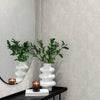 Ivory Distressed Solid Color Wallpaper, 3D Embossed Shiny Wallcovering, Weathered Effect - Adawall -Houston Wallpaper Store - Walcoverings, Curtains & Wall Panels