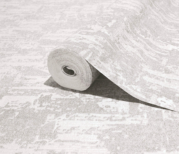 Ivory Distressed Solid Color Wallpaper, 3D Embossed Shiny Wallcovering, Weathered Effect - Adawall -Houston Wallpaper Store - Walcoverings, Curtains & Wall Panels