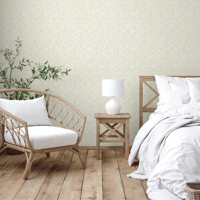 Ivory Geometric Modern Textured Wallpaper, Contemporary Minimalist Wallcovering, Wall Accent - Adawall -Houston Wallpaper Store - Walcoverings, Curtains & Wall Panels