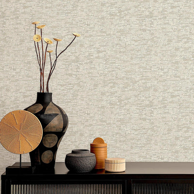 Ivory Neutral Cork Wood Bark Wallpaper, Wood Grain Tree Trunk Deep Embossed Rich Textured Wallcovering - Adawall -Houston Wallpaper Store - Walcoverings, Curtains & Wall Panels