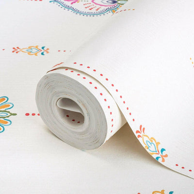 Ivory Stylish Embossed Textured Wallpaper, Modern Ikat Stripeed Wallcovering - Adawall -Houston Wallpaper Store - Walcoverings, Curtains & Wall Panels