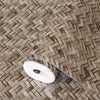 Jute Basket Weave Chevron Wallpaper, Brown 3D Deep Embossed Non-Woven Braided Geometric Pattern - Walloro High End Wallcoverings & More