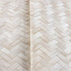 Jute Basket Weave Chevron Wallpaper, Cream 3D Deep Embossed Non-Woven Braided Geometric Pattern - Walloro High End Wallcoverings & More