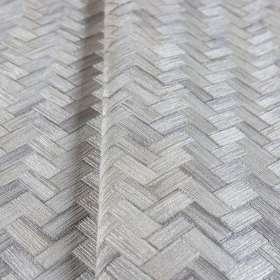 Jute Basket Weave Chevron Wallpaper, Gray 3D Deep Embossed Non-Woven Braided Geometric Pattern - Adawall -Houston Wallpaper Store - Walcoverings, Curtains & Wall Panels