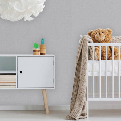 Kids Room Light Neutral Gray Textured Wallpaper, Boys Girls Bedroom Wallpaper, Nursery Wallpaper, 114 sq ft, Kids Bathroom Wallpaper - Adawall -Houston Wallpaper Store - Walcoverings, Curtains & Wall Panels