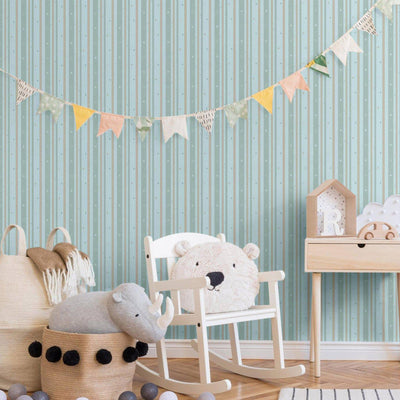 Kids Room Striped Textured Wallpaper, Blue Colorful, Boys Girls Bedroom Wallpaper, Nursery Wallpaper, 114 sq ft, Kids Bathroom Wallpaper - Adawall -Houston Wallpaper Store - Walcoverings, Curtains & Wall Panels
