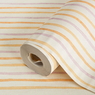 Kids Room Textured Wallpaper, Striped Wallpaper, Girls Boys Bedroom Wall Paper, Nursery Wallcovering, 114 sq ft, Yellow, Washable, Durable - Adawall -Houston Wallpaper Store - Walcoverings, Curtains & Wall Panels