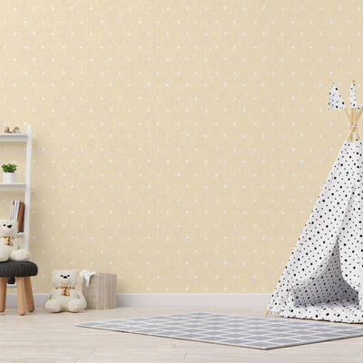 Kids Room Yellow Cheese Textured Wallpaper, Light Color White, Boys Girls Bedroom Wallpaper, Nursery Wallpaper, 114 sq ft Roll, Bathroom - Adawall -Houston Wallpaper Store - Walcoverings, Curtains & Wall Panels
