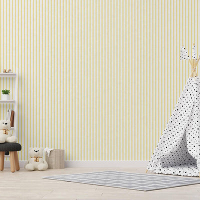 Kids Room Yellow Striped Wallpaper, Textured Wallpaper, Boys Girls Room Wallpaper, Nursery Wallcovering, 114 sqft Roll, Unisex Wall Decor - Adawall -Houston Wallpaper Store - Walcoverings, Curtains & Wall Panels