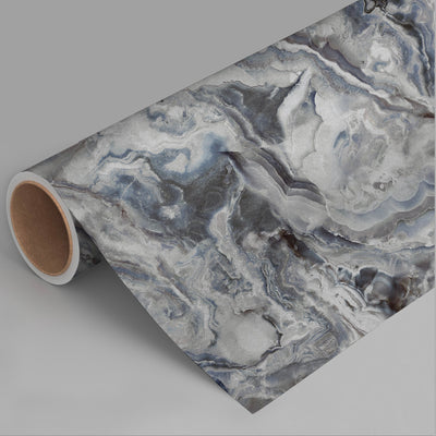 Large Marble Wall Mural, Marbled Wall Paper, Oversized Silver Wall Art, Non-Woven, Non-Pasted, Removable, Large Abstract Wall Print Art - Adawall -Houston Wallpaper Store - Walcoverings, Curtains & Wall Panels