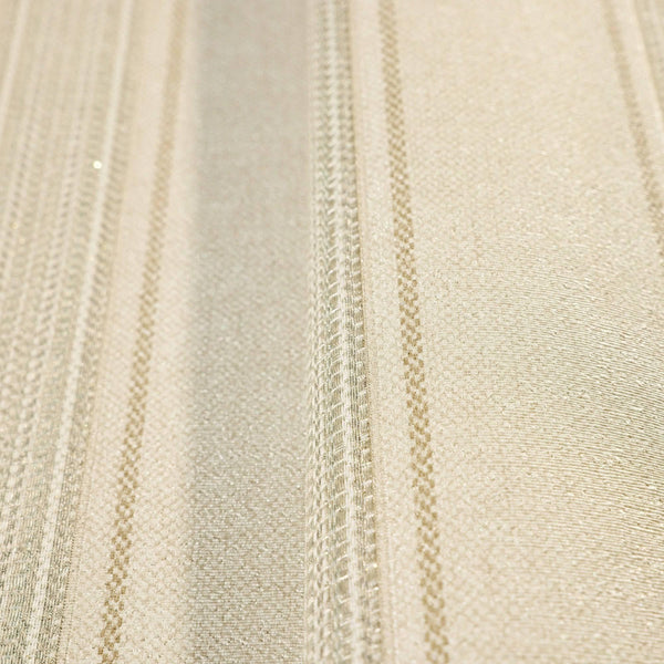 Large Striped Embossed Wallpaper, Beige Shimmering Retro, Vintage, Art Deco, Mid-Century Stripe Decorative Pattern, Large 114 sq ft Roll - Adawall -Houston Wallpaper Store - Walcoverings, Curtains & Wall Panels