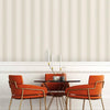 Large Striped Embossed Wallpaper, Cream Shimmering Retro, Vintage, Art Deco, Mid-Century Stripe Decorative Pattern, Large 114 sq ft Roll - Adawall -Houston Wallpaper Store - Walcoverings, Curtains & Wall Panels