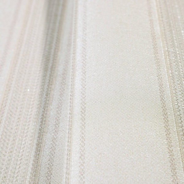 Large Striped Embossed Wallpaper, Cream Shimmering Retro, Vintage, Art Deco, Mid-Century Stripe Decorative Pattern, Large 114 sq ft Roll - Adawall -Houston Wallpaper Store - Walcoverings, Curtains & Wall Panels