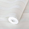 Large Striped Embossed Wallpaper, White Shimmering Retro, Vintage, Art Deco, Mid-Century Stripe Decorative Pattern, Large 114 sq ft Roll - Adawall -Houston Wallpaper Store - Walcoverings, Curtains & Wall Panels