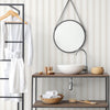 Large Striped Embossed Wallpaper, White Shimmering Retro, Vintage, Art Deco, Mid-Century Stripe Decorative Pattern, Large 114 sq ft Roll - Adawall -Houston Wallpaper Store - Walcoverings, Curtains & Wall Panels