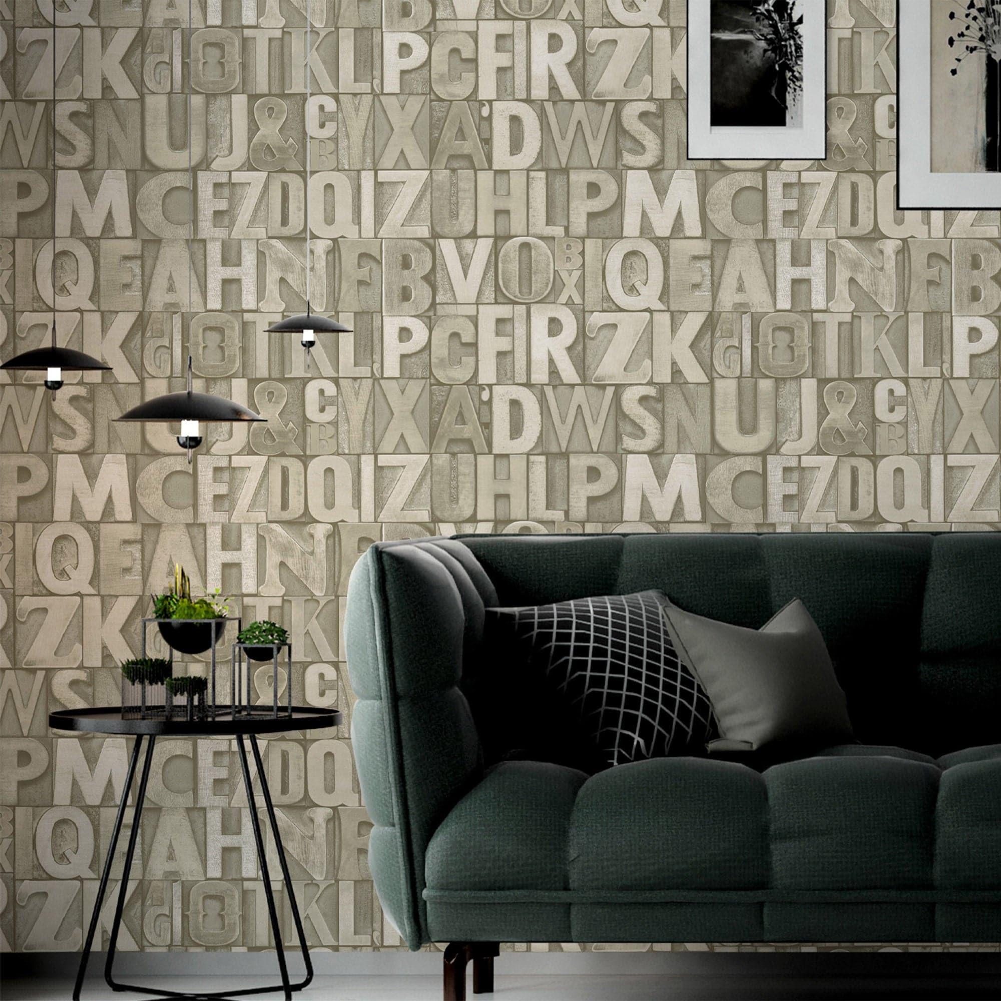 Wallpaper Color Lettering Adawall Wallpaper Store in Houston Letters Wallpaper, Rich Textured ...