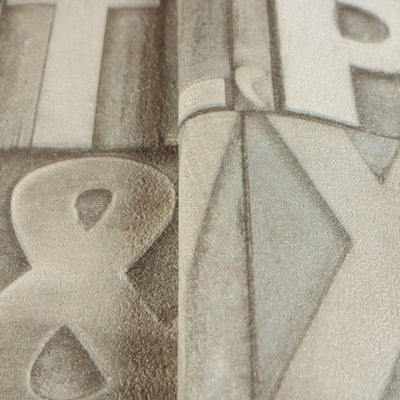 Letters Wallpaper, Rich Textured Wallcovering, Traditional, Light Color, Extra Large 114 sq ft Roll, Washable, Alphabet Wallpaper - Adawall -Houston Wallpaper Store - Walcoverings, Curtains & Wall Panels