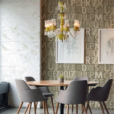 Letters Wallpaper, Rich Textured Wallcovering, Traditional, Light Color, Extra Large 114 sq ft Roll, Washable, Alphabet Wallpaper - Adawall -Houston Wallpaper Store - Walcoverings, Curtains & Wall Panels