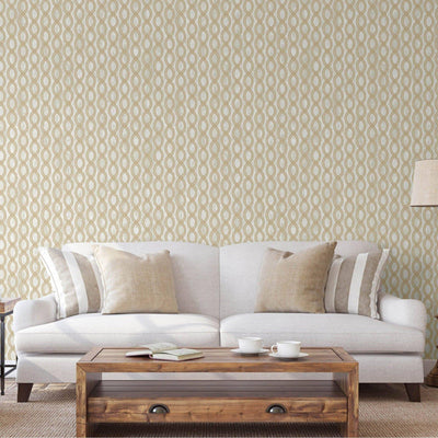 Light Beige Geometric Chain Pattern Wallpaper, Deep Embossed Stylish Sparkling Luxury Design - Adawall -Houston Wallpaper Store - Walcoverings, Curtains & Wall Panels