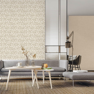 Light Beige Geometric Triangle Wallpaper, 3D Embossed Shiny Wallcovering, Abstract Pattern, Home Commercial Use - Adawall -Houston Wallpaper Store - Walcoverings, Curtains & Wall Panels