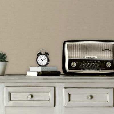 Light Beige Jute Basket Weave Textured Wallpaper, Solid Color Modern Plain Wallcovering - Adawall -Houston Wallpaper Store - Walcoverings, Curtains & Wall Panels