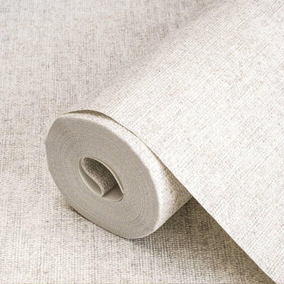 Light Beige Sparkling Linen Texture Textured Wallpaper, Classical Woven Fabric Decorative Wallcovering - Adawall -Houston Wallpaper Store - Walcoverings, Curtains & Wall Panels