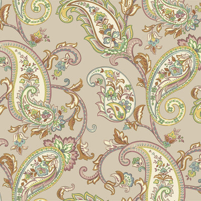 Light Brown Luxury Paisley Deep Embossed Wallpaper, Traditional Rich Textured Wallcovering - Adawall -Houston Wallpaper Store - Walcoverings, Curtains & Wall Panels