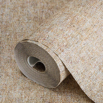 Light Brown Sparkling Linen Texture Textured Wallpaper, Classical Woven Fabric Decorative Wallcovering - Adawall -Houston Wallpaper Store - Walcoverings, Curtains & Wall Panels