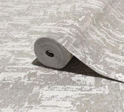 Light Gray Distressed Solid Color Wallpaper, 3D Embossed Shiny Wallcovering, Weathered Effect - Adawall -Houston Wallpaper Store - Walcoverings, Curtains & Wall Panels