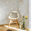 Light Gray Floral Blossom Embossed Wallpaper, Flower Branches Chinoiserie Wallcovering - Adawall -Houston Wallpaper Store - Walcoverings, Curtains & Wall Panels