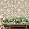 Light Gray, Gold Timeless Ornate Embossed Wallpaper, Fabric Like Rich Textured Luxury Wallcovering Design - Adawall -Houston Wallpaper Store - Walcoverings, Curtains & Wall Panels