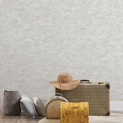 Light Gray Luxury Leather Look Faux Wallpaper, 3D Embossed textured, Metallic rustic Patterns Decor - Adawall -Houston Wallpaper Store - Walcoverings, Curtains & Wall Panels