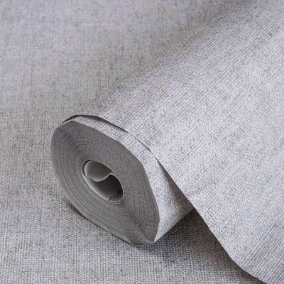 Light Gray Sparkling Linen Texture Textured Wallpaper, Classical Woven Fabric Decorative Wallcovering - Adawall -Houston Wallpaper Store - Walcoverings, Curtains & Wall Panels