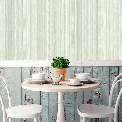 Light Green Modern Embossed Striped Wallpaper, Plain Solid Color Textured Wallcovering - Adawall -Houston Wallpaper Store - Walcoverings, Curtains & Wall Panels
