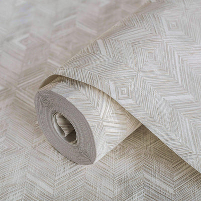 Light Tan Geometric Modern Textured Wallpaper, Contemporary Minimalist Wallcovering, Wall Accent - Adawall -Houston Wallpaper Store - Walcoverings, Curtains & Wall Panels