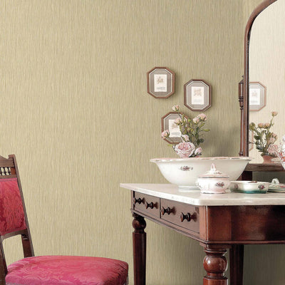 Light Yellow Elegant Striped Embossed Wallpaper, Jute Natural Color Linen Textured Wallcovering - Adawall -Houston Wallpaper Store - Walcoverings, Curtains & Wall Panels