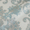 Luxury Deep Embossed Aqua Damask Wallpaper, Beach House Shiny 3D Blue Textured Wallcovering, 114 sq ft Roll, Coastal Turquoise Wallpaper - Walloro High End Wallcoverings & More