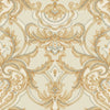 Luxury Deep Embossed Damask Wallpaper, Gold, Off White, Home & Commercial Use Decorative Wallcovering, Washable, Sturdy - Adawall -Houston Wallpaper Store - Walcoverings, Curtains & Wall Panels