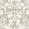 Luxury Deep Embossed Damask Wallpaper, White, Silver, Home & Commercial Use Decorative Wallcovering, Washable, Sturdy - Walloro High End Wallcoverings & More