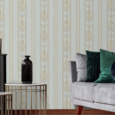 Luxury Deep Embossed Striped Wallpaper, Damask 3D Textured Wallcovering, Traditional, Large 114 sq ft Roll, Bedroom, Bathroom Wallpaper - Adawall -Houston Wallpaper Store - Walcoverings, Curtains & Wall Panels