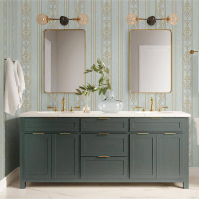 Luxury Deep Embossed Striped Wallpaper, Damask 3D Textured Wallcovering, Traditional, Large 114 sq ft Roll, Bedroom, Bathroom Wallpaper - Adawall -Houston Wallpaper Store - Walcoverings, Curtains & Wall Panels